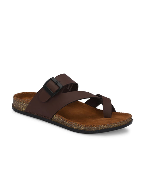 Men ComfiCork Stride Leather Slipper's | Daily Casual Wear | Cork Sandals Men Flats Sandal
