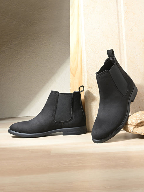 Zuuvo LuxeSuede Chelsea Boots For Men (Brown , 9)