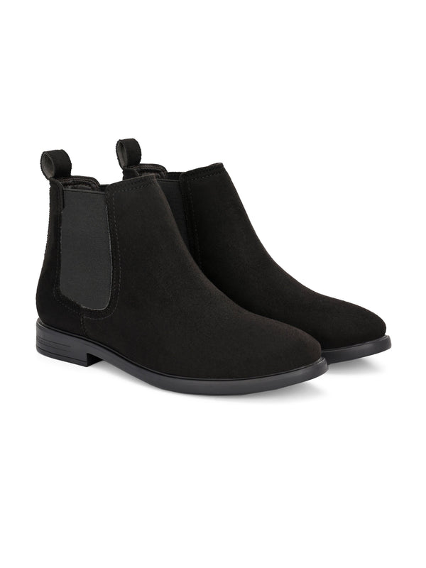 Zuuvo Regal Stride Suede Chelsea Boot | Premium Leather Slip-On Ankle | Formal & Party Wear Boots For Men