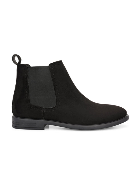Zuuvo Regal Stride Suede Chelsea Boot | Premium Leather Slip-On Ankle | Formal & Party Wear Boots For Men