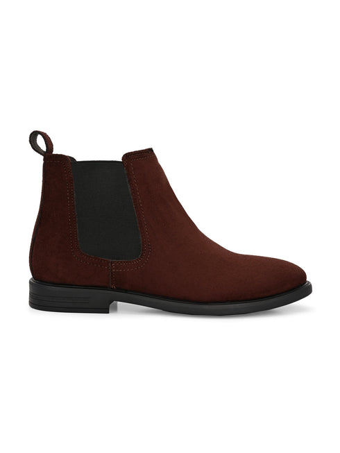 Zuuvo LuxeSuede Chelsea Boots For Men (Brown , 9)