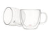 250ml Double-Walled Borosilicate Glass Cups | Transparent Insulated Coffee Mugs for Hot & Cold Beverages (Set of 2)
