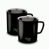 Stainless Steel Coffee and Tea Mugs - 150ml (5.07 oz) - Set of 2 - Powder Coated Exterior, Steel Interior