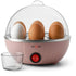 LA' FORTE 3-in-1 Electric Egg Boiler | Boil, Fry & Steam | 7 Egg Capacity | Peach Color | 350W | Auto Cut-Off | Compact Cooker for Kitchen, Travel & Hostel Use