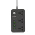 LA' FORTE Extension Board with 6 USB and 3 AC Outlets Power strip (1.65 mtr Long Wire)