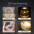 FLIXX 3D Crystal Ball Night Lamp | Warm LED Glow | USB Powered | Engraved K9 Crystal with Wooden Base | Romantic Gift for Bedroom, Home Décor, Anniversary & Gifting