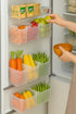 Set of 6 Multipurpose Frosted Plastic Storage Containers | Kitchen, Fridge, Bathroom & Desk Organiser | Compact & Durable Design