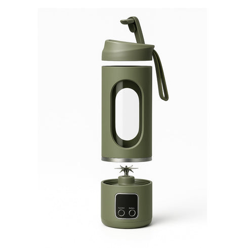 Portable USB Juicer Blender – 450ml, 1500mAh Rechargeable Battery, 18000 RPM, BPA-Free, 3 Programs, Stainless Steel Blades – Smoothies, Juices, Protein Shakes
