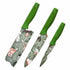 3-Piece Multipurpose Knife Set with Sheaths – Kitchen, Chef, and Fruit Knives Green