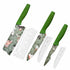 3-Piece Multipurpose Knife Set with Sheaths – Kitchen, Chef, and Fruit Knives