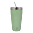Stainless Steel Tumbler Set (650 ml) with Stainless Steel Lid and Straw – Premium Powder Coated Design for Hot & Cold Beverages (Set of 2, Color Options- Gold, Blue, Green)