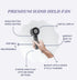 LA' FORTE Fairy Flow Mini Fan | 100 Speed Levels | Digital Display | USB-C Rechargeable | Portable & Compact | Gray