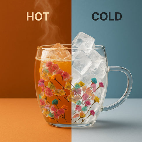 250ml Double-Walled Borosilicate Glass Cups | Transparent Insulated Coffee Mugs for Hot & Cold Beverages (Set of 2)