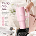 Spring by LA’ FORTE 1200ml Insulated Tumbler with Handle, Lid & Straws