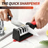 3-Stage Manual Knife Sharpener with Non-Slip Base & Ergonomic Handle | Restore Dull Knives in Seconds | Coarse, Sharpen & Polish Slots for Kitchen Knives