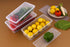 6-Piece Clear Refrigerator Storage Containers with Lids & Removable Strainer Tray – BPA-Free, Multipurpose Kitchen & Fridge Organizer Box Set for Fruits, Vegetables & More