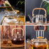 Premium Borosilicate Glass Teapot with Bamboo Handle, Lid & Infuser | Heat-Resistant Tea Kettle (800ml)