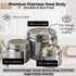 LA' FORTE Premium Stainless Steel Storage Jar Set -3 Pieces