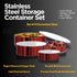 LA'FORTE Stainless Steel Utility Container - 800 ml, 550 ml, 350 ml, 180 ml