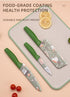 3-Piece Multipurpose Knife Set with Sheaths – Kitchen, Chef, and Fruit Knives Green