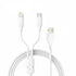 LA' FORTE 2 in 1 PVC Soft and Superior 1.3 m- (Compatible with Type C and Iphone ) White