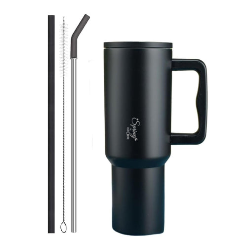Spring by LA’ FORTE 1200ml Insulated Tumbler with Handle, Lid & Straws