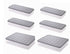 6 Pcs Airtight Food Storage Container Set – 2 Large + 4 Small | BPA-Free, Food Grade, Premium Quality | Vegetable, Fruit & Kitchen Storage Boxes with Grey Lids