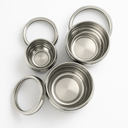 LA' FORTE Premium Stainless Steel Storage Jar Set -3 Pieces