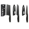 3-Piece Multipurpose Knife Set with Sheaths – Kitchen, Chef, and Fruit Knives