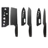 3-Piece Multipurpose Knife Set with Sheaths – Kitchen, Chef, and Fruit Knives