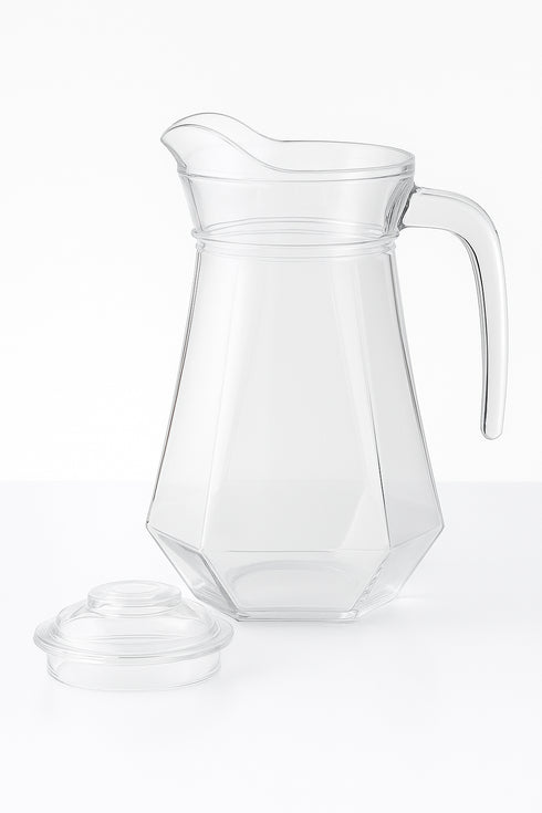 LA’ FORTE Premium Glass Water Jug with Lid | Lead-Free Borosilicate Glass Pitcher for Hot & Cold Beverages | Available in 3 Elegant Designs (1 L / 1.3 L)