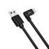 Flixx USB-A to USB-C Cable with L-Shaped Connector, 1 Meter, 45W Super Fast Charging, 3A High-Speed Data & Power Transfer