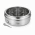 Spring by LA’ FORTE Stainless Steel Masala Dabba 8 Inch | 7 Containers + Spoon | Airtight See-Through Lid | 1400 ml