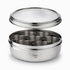 Spring by LA’ FORTE Stainless Steel Masala Dabba 8 Inch | 7 Containers + Spoon | Airtight See-Through Lid | 1400 ml