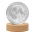 FLIXX 3D Crystal Ball Night Lamp | Warm LED Glow | USB Powered | Engraved K9 Crystal with Wooden Base | Romantic Gift for Bedroom, Home Décor, Anniversary & Gifting