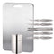 LA' FORTE Premium Combo - 5-Piece Metal Knife Set with Metal Block & Stainless Steel Chopping Board (31 cm x 20.5 cm)