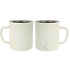 Stainless Steel Coffee and Tea Mugs - 150ml (5.07 oz) - Set of 2 - Powder Coated Exterior, Steel Interior