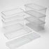 6-Piece Clear Refrigerator Storage Containers with Lids & Removable Strainer Tray – BPA-Free, Multipurpose Kitchen & Fridge Organizer Box Set for Fruits, Vegetables & More