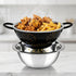 Spring by LA’ FORTE 2-in-1 Stainless Steel Bowl with Black Colander Set, 23.5 cm | Fruit & Vegetable Washer, Pasta/Noodle Strainer, Rice & Dal Rinse Bowl, Kitchen Prep & Drain Set