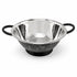 Spring by LA’ FORTE 2-in-1 Stainless Steel Bowl with Black Colander Set, 23.5 cm | Fruit & Vegetable Washer, Pasta/Noodle Strainer, Rice & Dal Rinse Bowl, Kitchen Prep & Drain Set