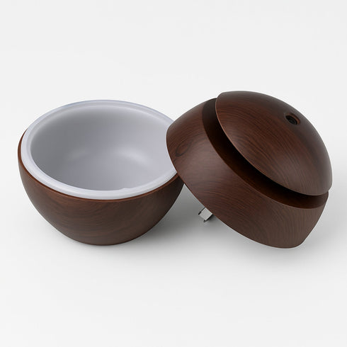 Flixx Wooden Aroma Diffuser & Cool Mist Humidifier | 130ml Capacity | USB Operated | Ultra-Quiet | Ambient Night Light | Ideal for Home & Office