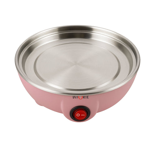 LA' FORTE 3-in-1 Electric Egg Boiler | Boil, Fry & Steam | 7 Egg Capacity | Peach Color | 350W | Auto Cut-Off | Compact Cooker for Kitchen, Travel & Hostel Use
