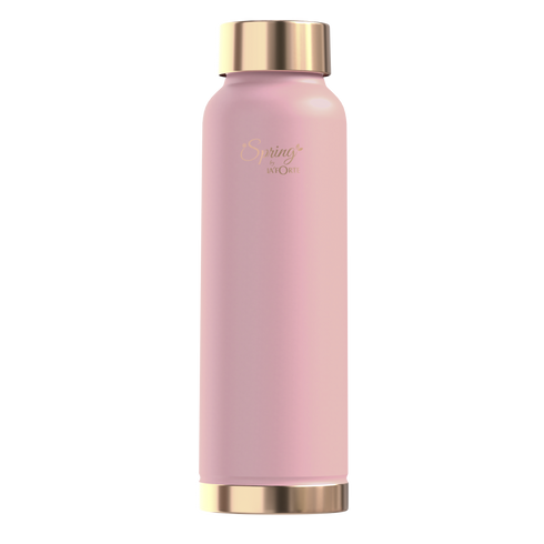 LA'FORTE Copper Water Bottle, Pure, 1000 ml (Apricot)