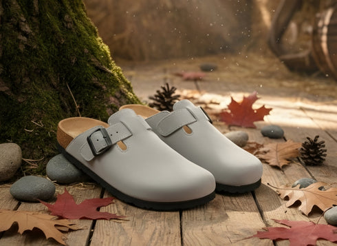 Unisex for Men & Women | Adjustable Buckle | Cork Footbed Clogs Sandal