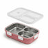 LA’ FORTE 304 Steel Bento Box (900 ml) | 3 Sections | Leak-Proof | Hygienic, Rust-Free | Microwave-Friendly Tiffin for Kids & Adults