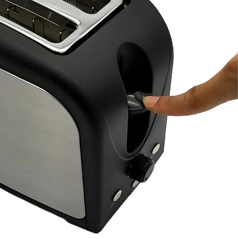 LA' FORTE POP UP Toaster - Stainless Steel - 7 Heat setting, Auto bread centering and removable tray