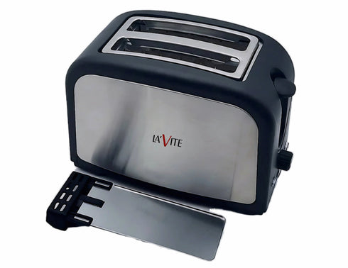 LA' FORTE POP UP Toaster - Stainless Steel - 7 Heat setting, Auto bread centering and removable tray