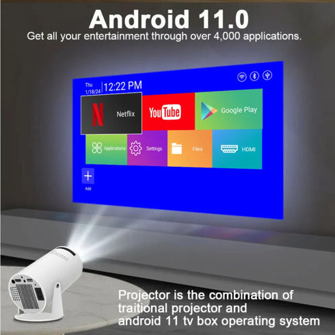 Encasa HY300 Smart Projector | 1080p | 5G WiFi | Bluetooth