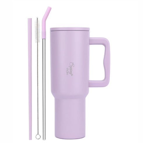 Spring by LA’ FORTE 1200ml Insulated Tumbler with Handle, Lid & Straws