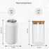 LA' VITE 3-Piece Multipurpose Borosilicate Glass Jar Set with Bamboo Lid | 320ml Airtight Storage Containers for Kitchen, Pantry & Beverage Use